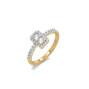 Art Deco Pure Gold Lab Grown Diamond Ring thumbnail 1