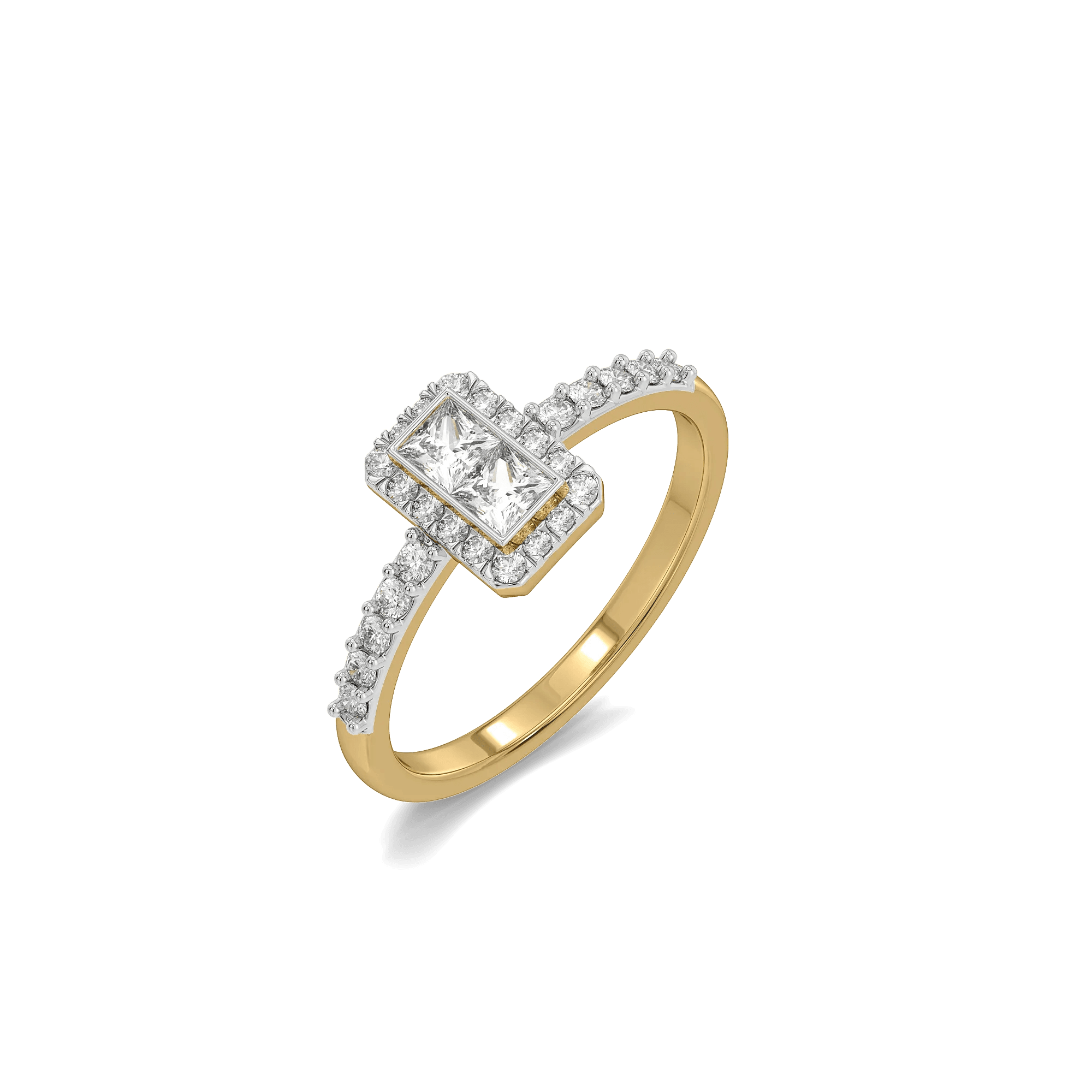 Art Deco Pure Gold Lab Grown Diamond Ring — image 1
