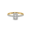 Art Deco Pure Gold Lab Grown Diamond Ring thumbnail 2