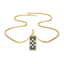 Chessboard Lab Diamond Men's Pendant thumbnail 2