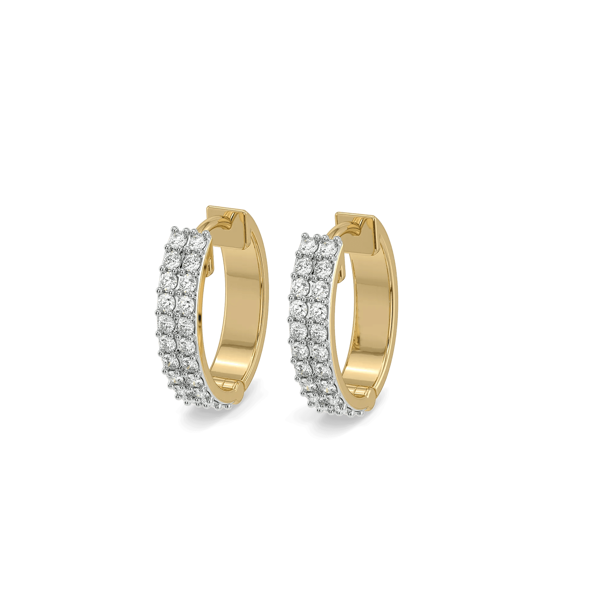 The Cosmic Ring Pure Gold Lab Grown Diamond Hoop Earrings — image 1
