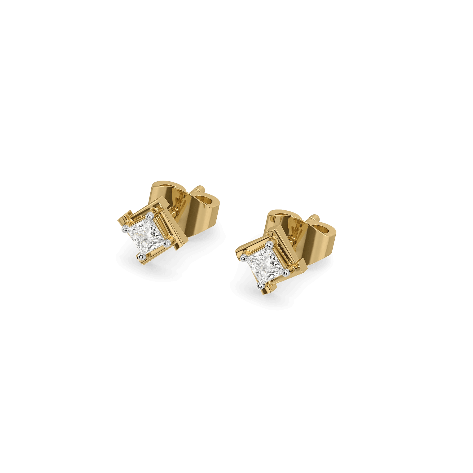 Crown Cut - Lab Diamond Stud Earrings — image 1