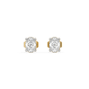 Elegant Oval Pure Gold Lab Diamond Solitaire Studs thumbnail 3