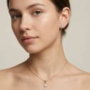 Elegant Oval Pure Gold Lab Diamond Solitaire Studs thumbnail 4