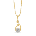 Botanical Flora Pure Gold Lab Diamond Pendant thumbnail 2