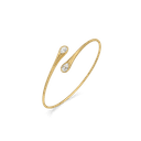 Fluid Pear Pure Gold Lab Grown Diamond Bangle thumbnail 1