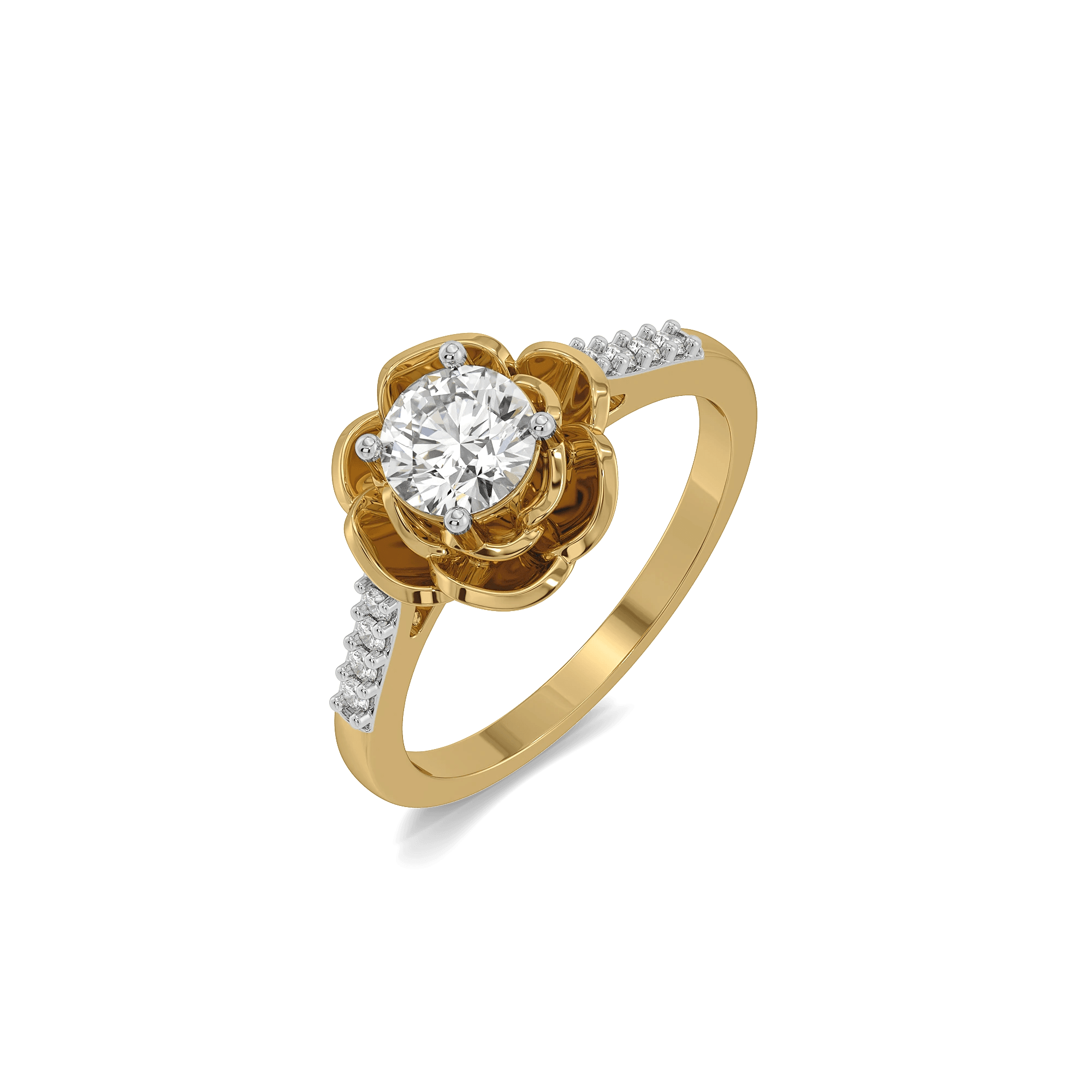 Golden Petal Lab Grown Diamond Ring — image 1