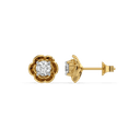 Golden Petal Lab Grown Diamond Studs thumbnail 3