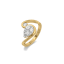 Graceful Swan Pure Gold Lab Grown Diamond Rings thumbnail 1