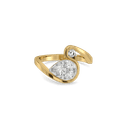 Graceful Swan Pure Gold Lab Grown Diamond Rings thumbnail 2