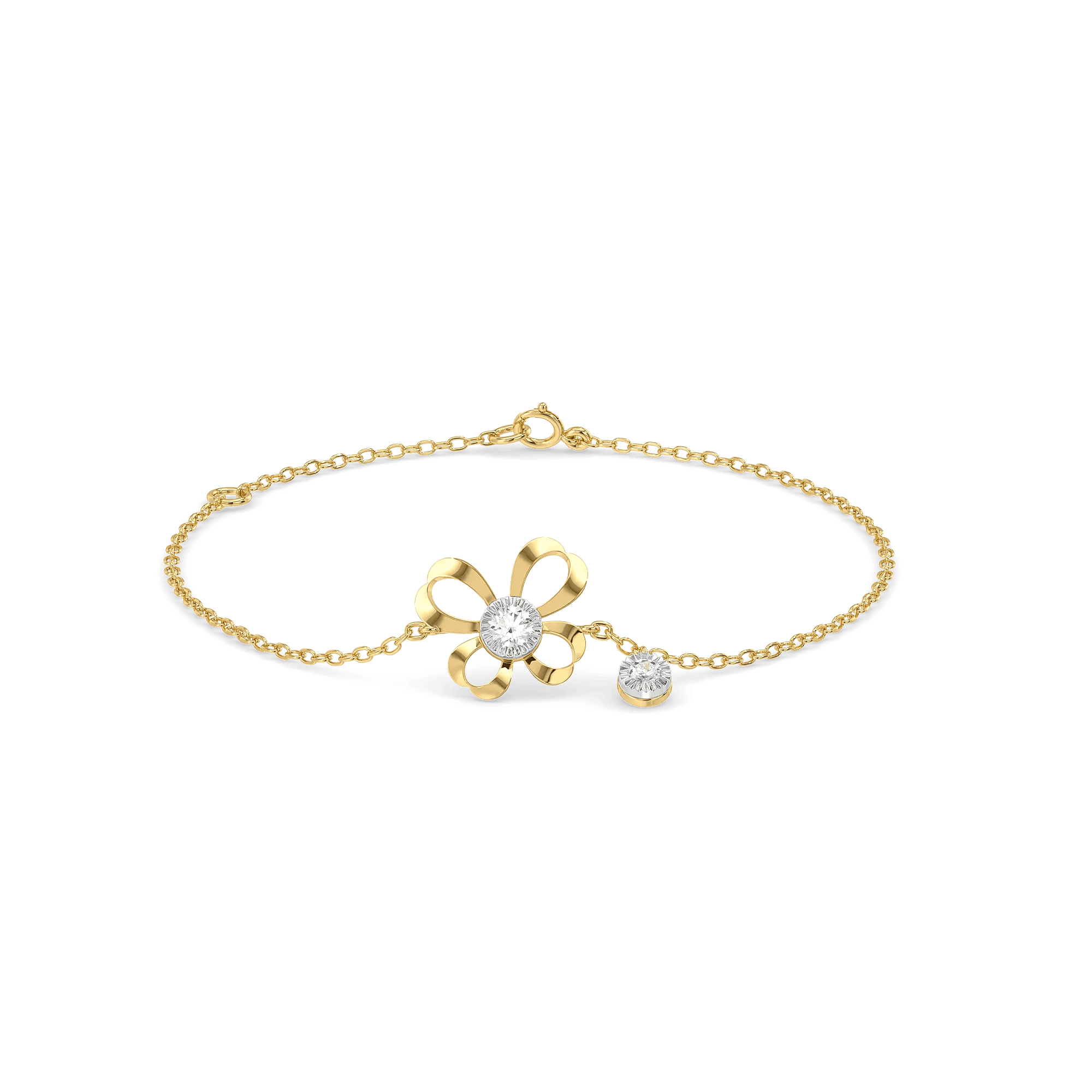 Organza Butterfly Pure Gold Lab Diamond Bracelet — image 1