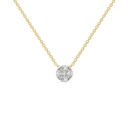 Solitaire-Illusion Pure Gold Lab Grown Diamond Necklace thumbnail 1