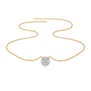 Solitaire-Illusion Pure Gold Lab Grown Diamond Necklace thumbnail 2