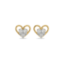 Sweetheart Pure Gold Lab Grown Diamond Stud Earrings thumbnail 1