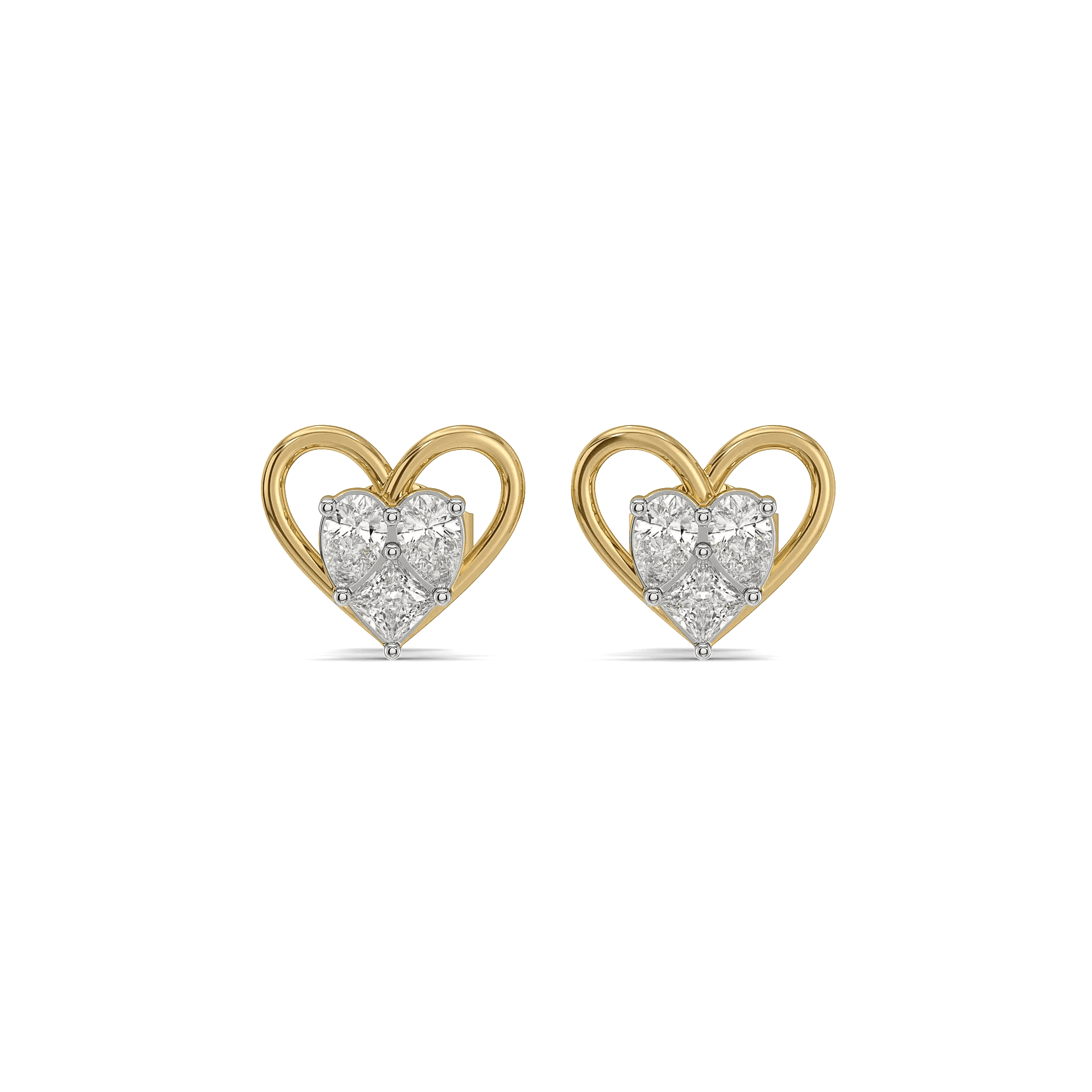 Sweetheart Pure Gold Lab Grown Diamond Stud Earrings — image 1
