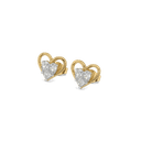 Sweetheart Pure Gold Lab Grown Diamond Stud Earrings thumbnail 2