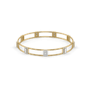 Art Deco Pure Gold Lab Grown Diamond Bangle thumbnail 2