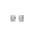 Art Deco Pure Gold Lab Grown Diamond Stud Earrings thumbnail 2