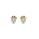 Pear Illusion Pure Gold Lab Grown Diamond Stud Earrings thumbnail 2