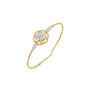 Rosette Swirl Pure Gold Lab Grown Diamond Bangle thumbnail 1