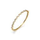 Serpentine Vine Pure Gold Lab Grown Diamond Bangle thumbnail 1