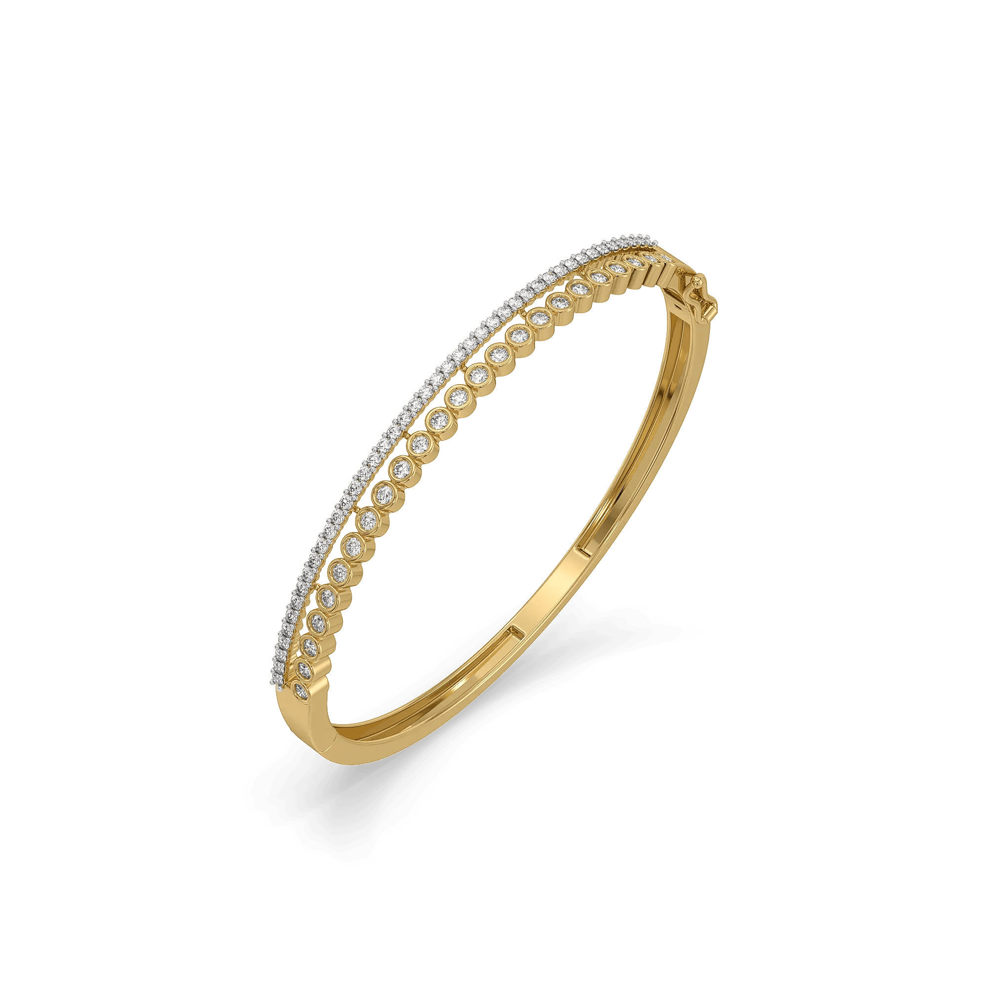 Parallel Glow Pure Gold Lab Grown Diamond Bangle — image 1