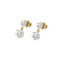 Two Stone Lab Grown Diamond Drop Earrings thumbnail 1