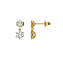 Two Stone Lab Grown Diamond Drop Earrings thumbnail 3