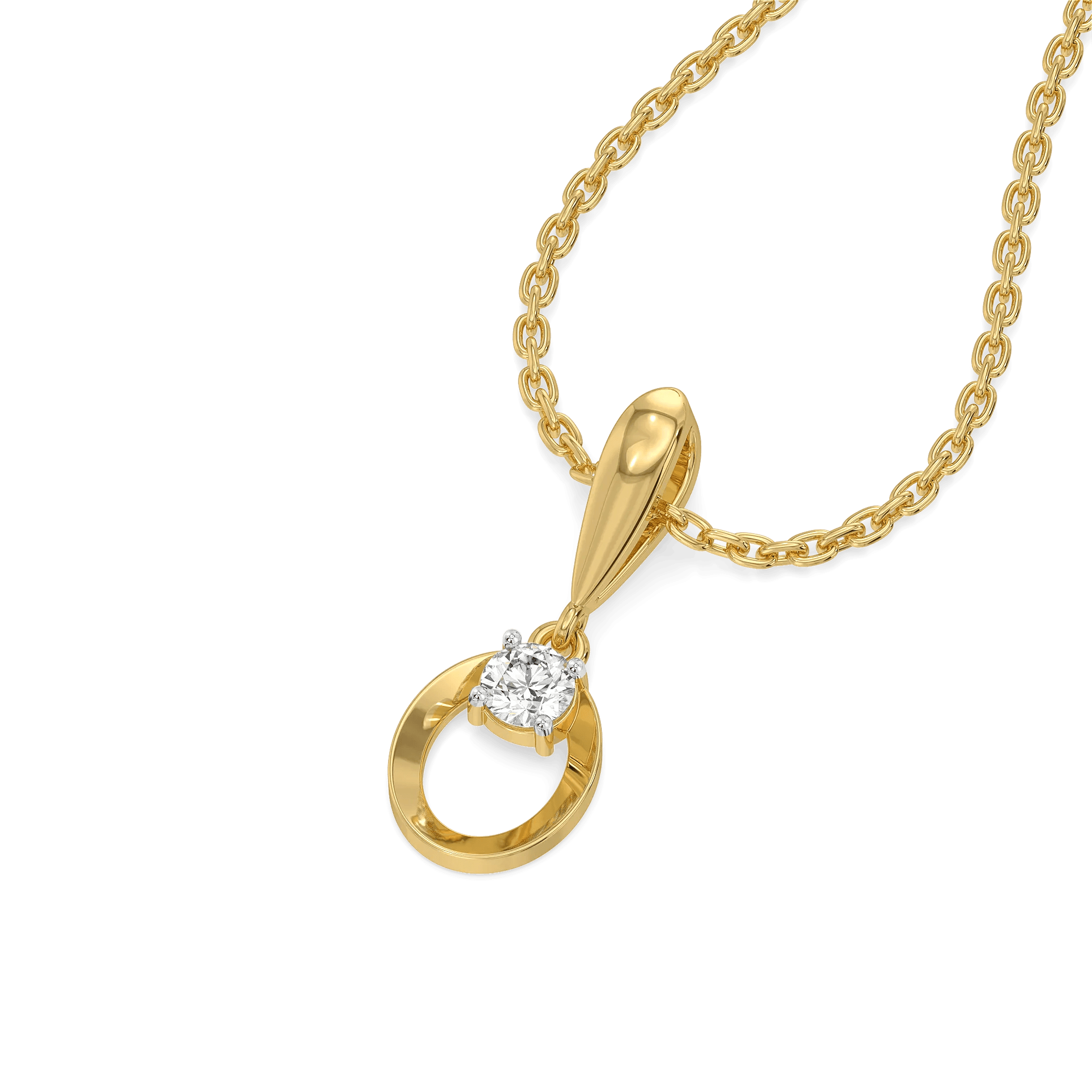 Luna Dot - Lab Diamond Pendant — image 1