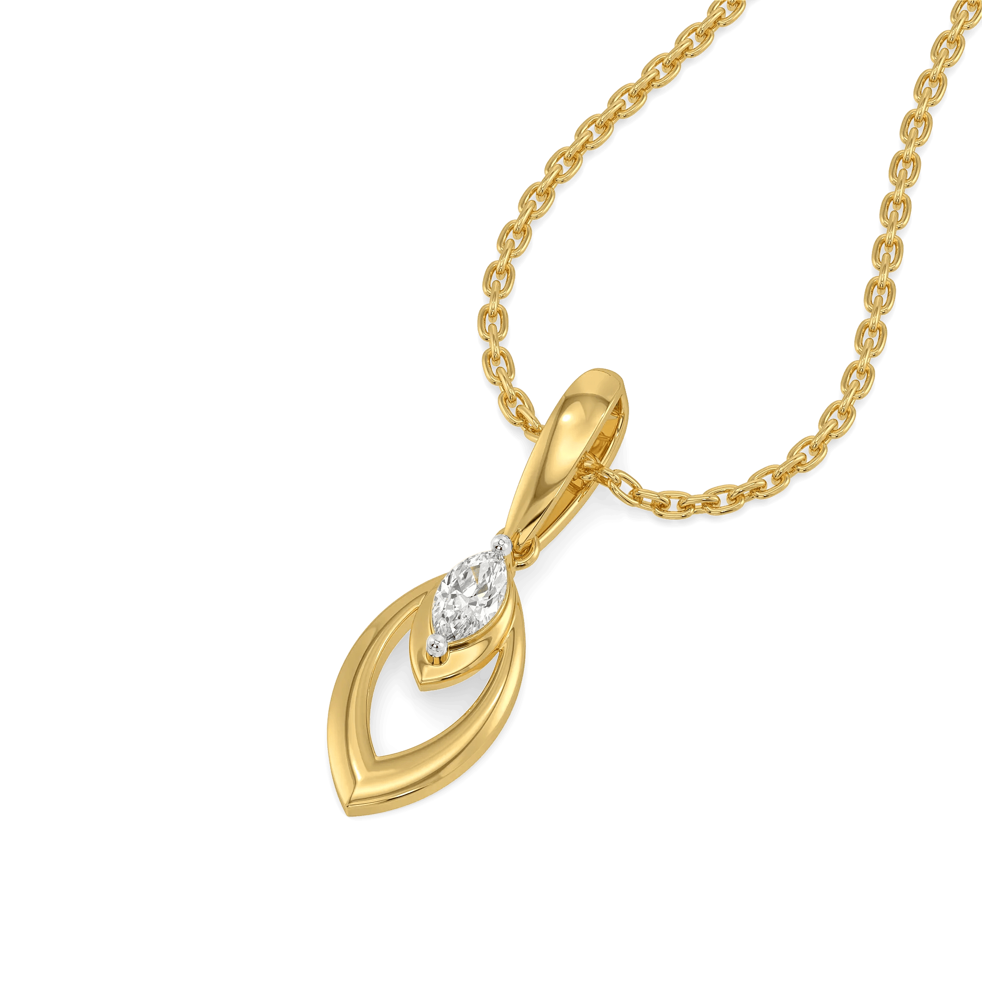 Luna Marquise - Lab Diamond Pendant — image 1