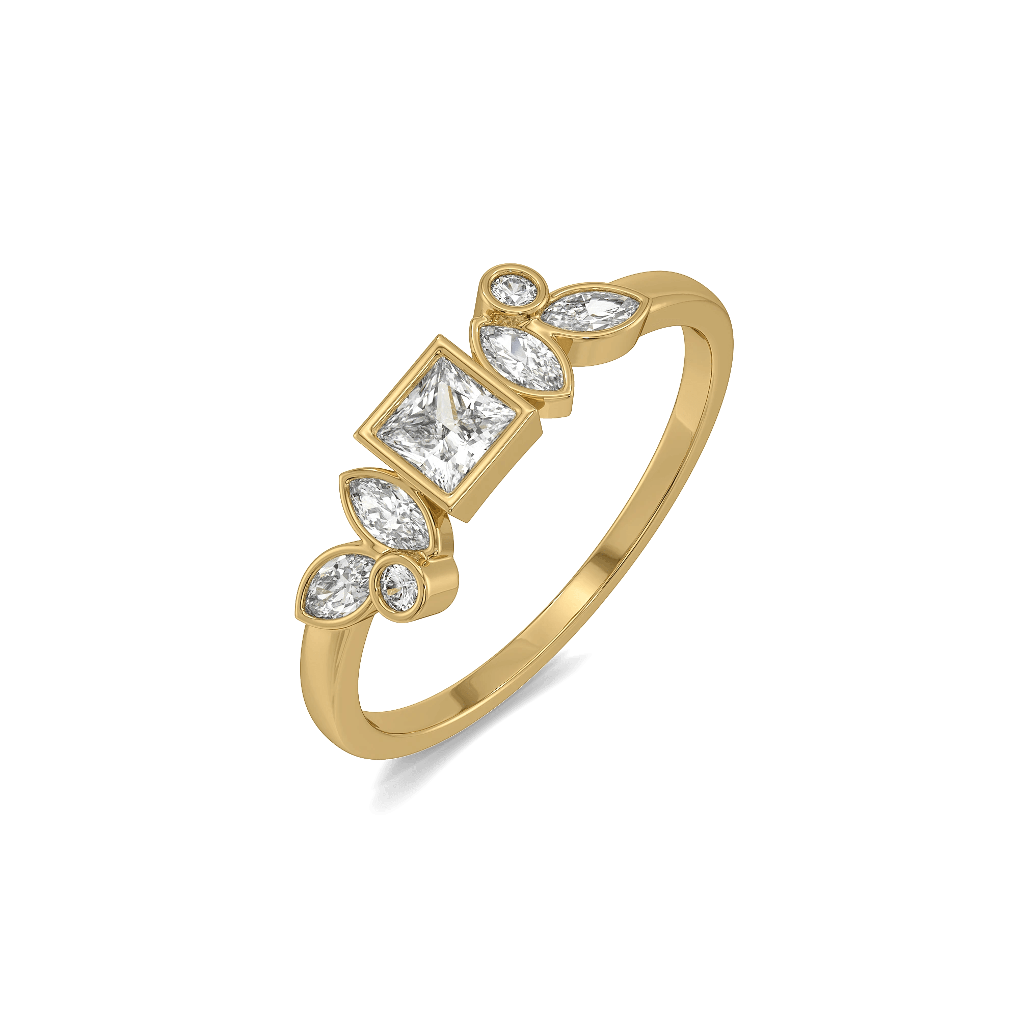Mixed Cut Lab Grown Diamond Ring — image 1