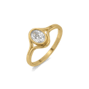 Oval Bezel Lab Grown Diamond Ring thumbnail 1
