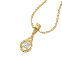 Oval Lock - Lab Diamond Pendant thumbnail 1