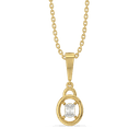 Oval Lock - Lab Diamond Pendant thumbnail 2