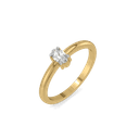 Oval Lock - Lab Diamond Solitaire Ring thumbnail 1