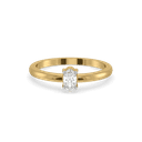 Oval Lock - Lab Diamond Solitaire Ring thumbnail 2