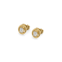 Oval Lock - Lab Diamond Stud Earrings thumbnail 1
