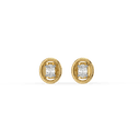 Oval Lock - Lab Diamond Stud Earrings thumbnail 2