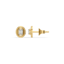 Oval Lock - Lab Diamond Stud Earrings thumbnail 3