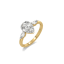 Pear Illusion Pure Gold Lab Grown Diamond Rings thumbnail 1