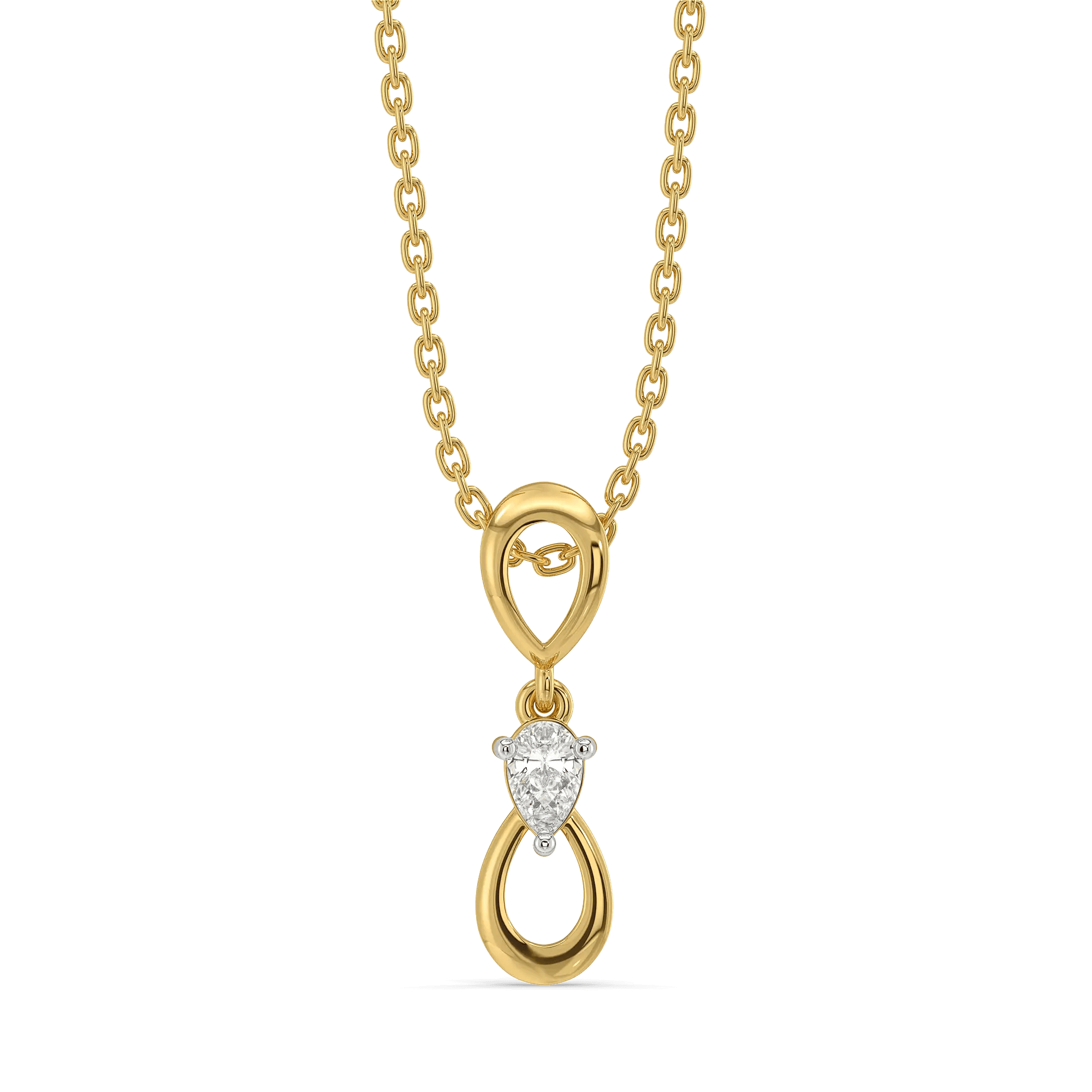 Pear Loop - Lab Diamond Pendant — image 1