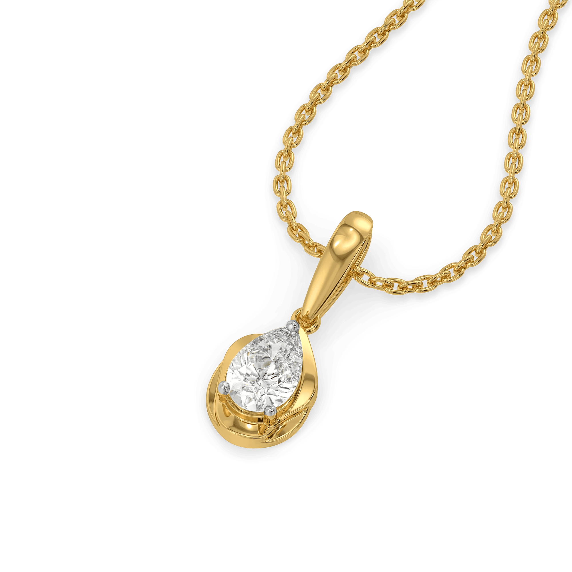 Pear Petals Lab Grown Diamond Pendant — image 1