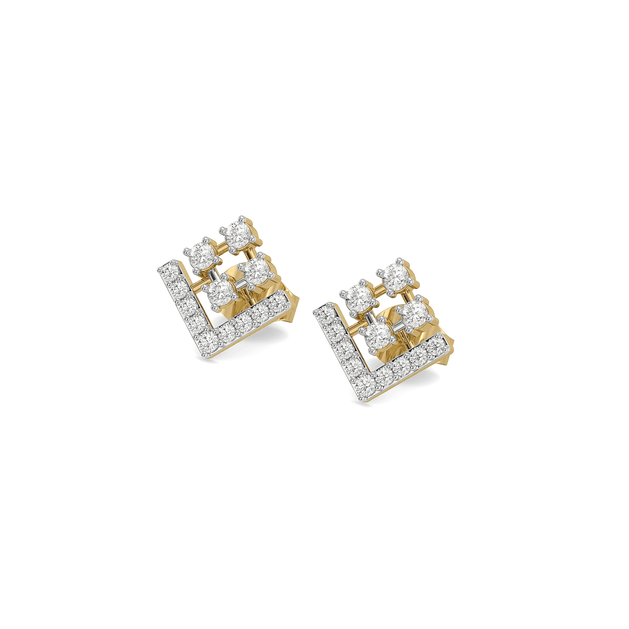 Shared Love Pure Gold Lab Diamond Stud Earrings — image 1
