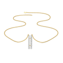 Side-by-Side Pure Gold Lab Diamond Necklace thumbnail 2