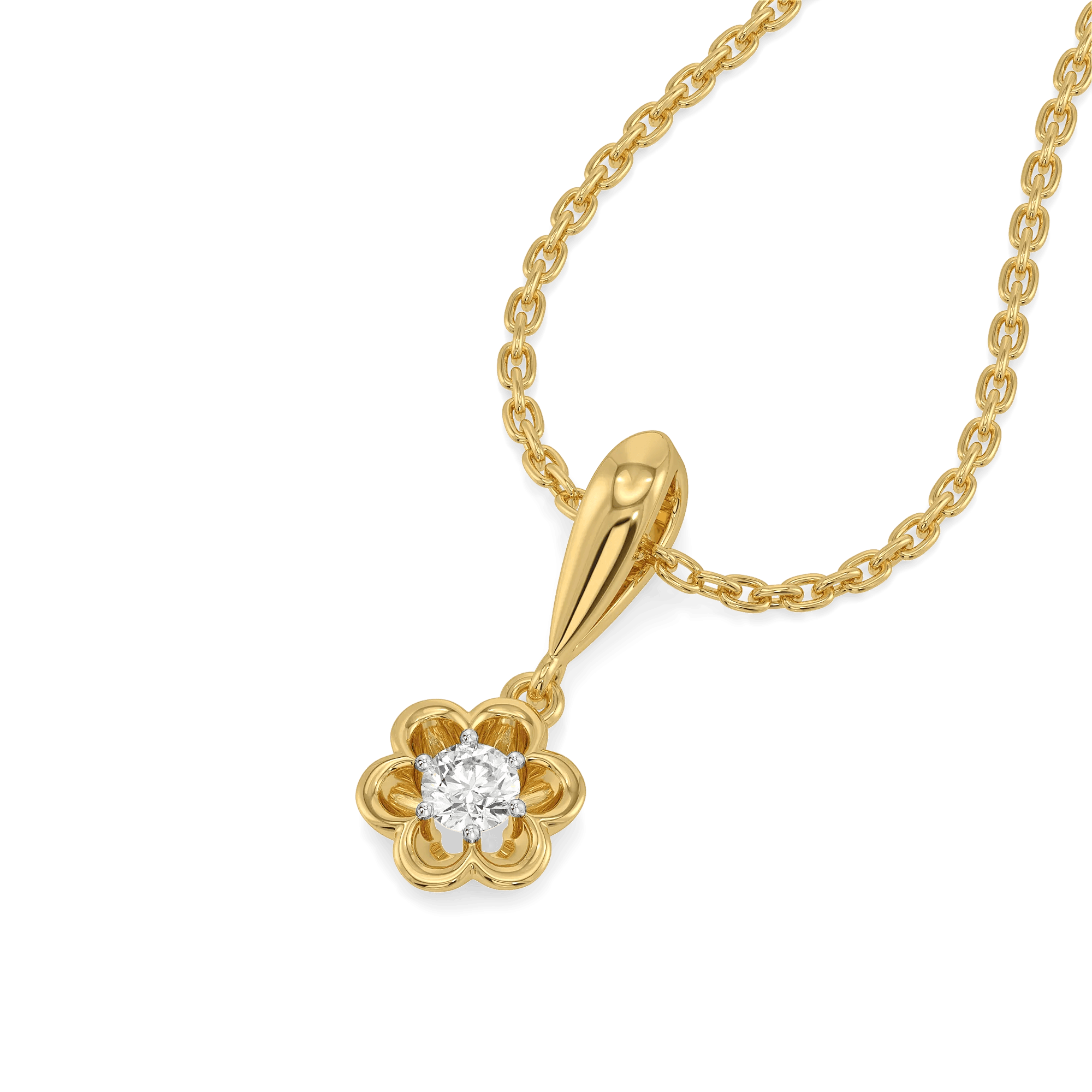 Tiny Blossom - Lab Diamond Pendant — image 1