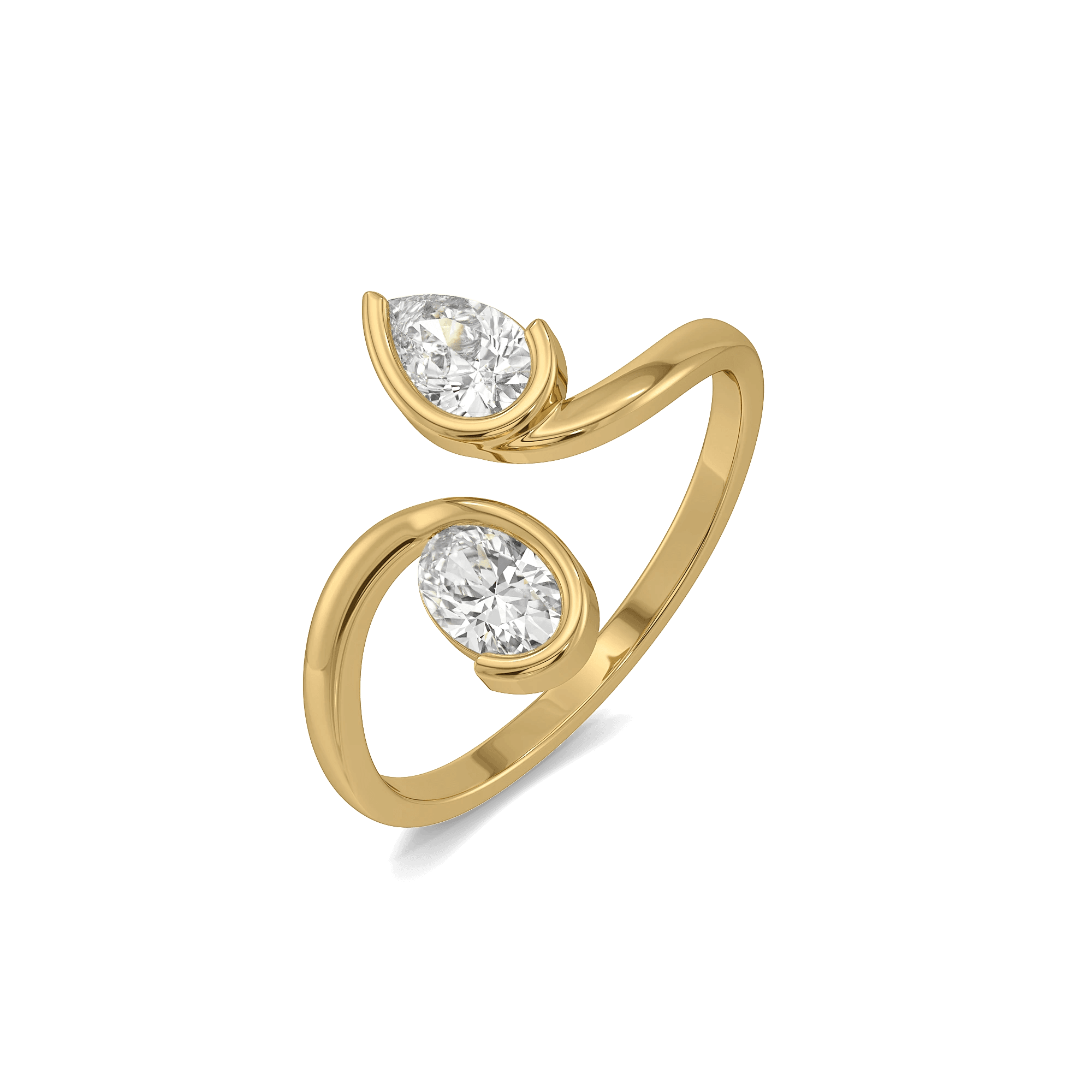 Toi et Moi Pear & Oval Ring — image 1