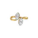 Twin Leaf Pure Gold Lab Grown Diamond Ring thumbnail 2