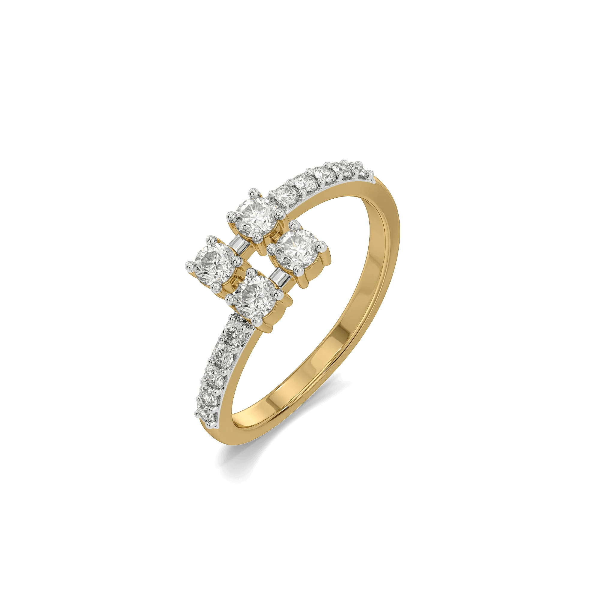 Twin Touch Pure Gold Lab Grown Diamond Ring — image 1
