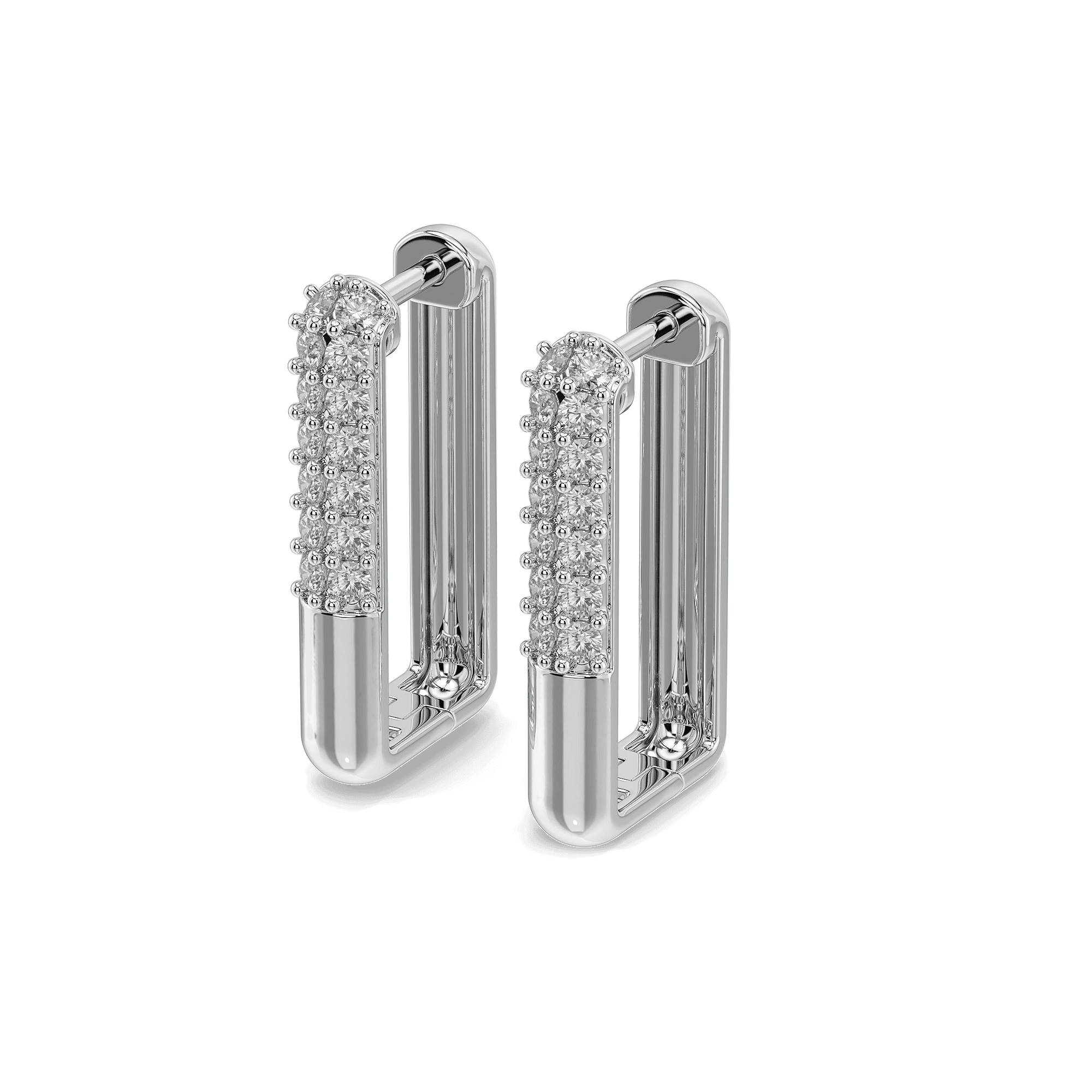Vogue Glam Lab Diamond Hoop Earrings — image 1