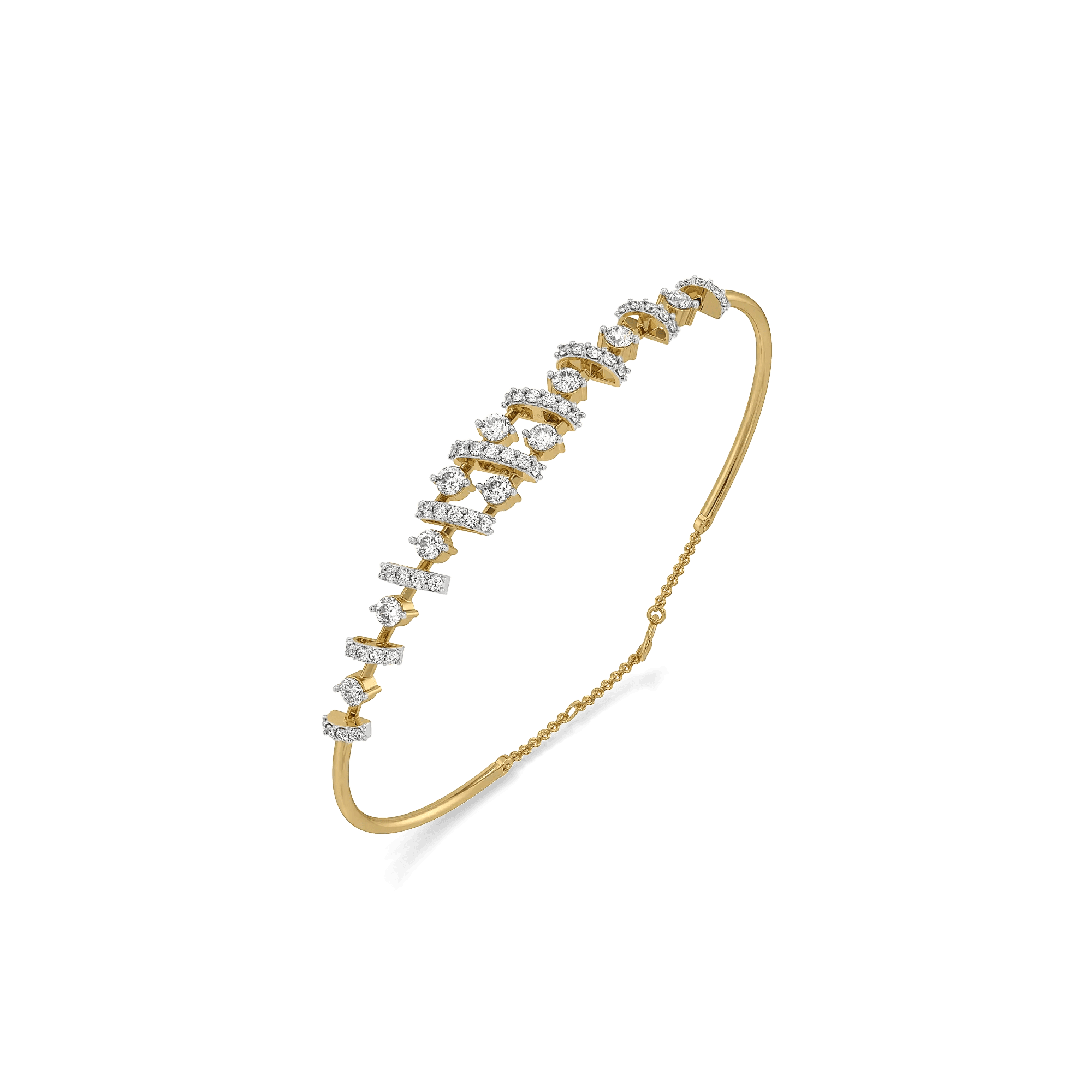Always Near Pure Gold Lab Grown Diamond Bangle